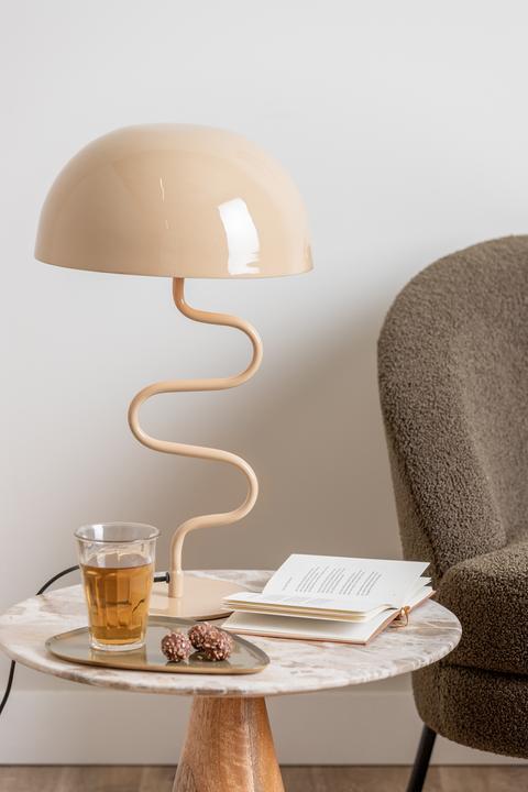 Image du produit Leitmotiv Tafellamp Twist - Metaal - Lichtbruin - 31x54x31 cm (BxHxD) - Soft Brown - E27/15W (E27)