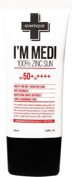 Image du produit Suntique I'M MEDI 100 Zinc Sun SPF50+ (Crème solaire visage, SPF 50+, 50 ml)