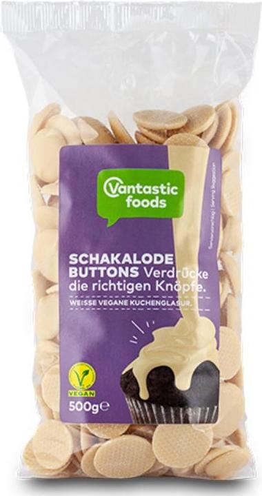 Produktbild Vantastic Foods Weisse Schakalode Buttons (500 g)