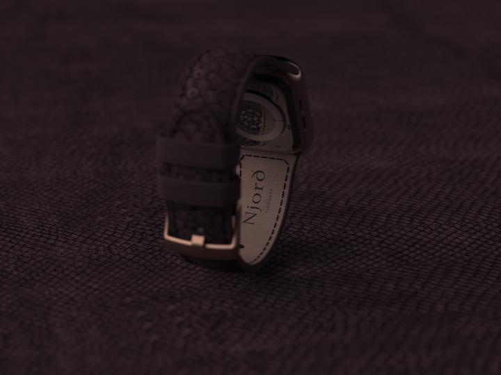 Actual product image Njord Eldur Watch Strap For (41 mm, 40 mm, Vegan Leather, Stainless steel fastener, Salmon leather)