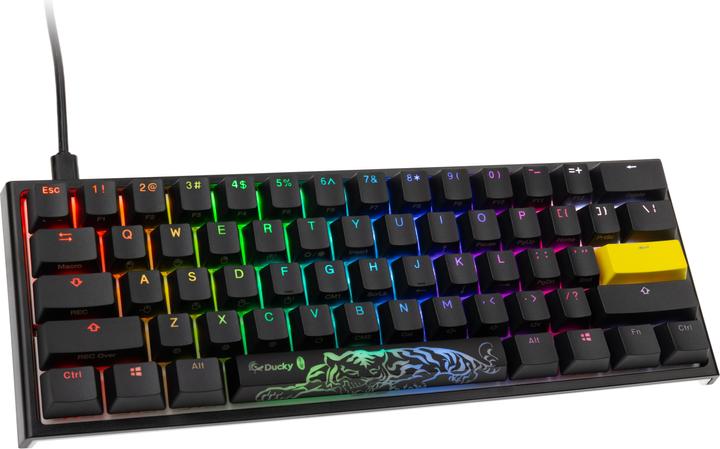 Image du produit Ducky One 2 Pro Mini Clavier de jeu, RGB LED - Cherry Silent Red (US) (US, Filaire)