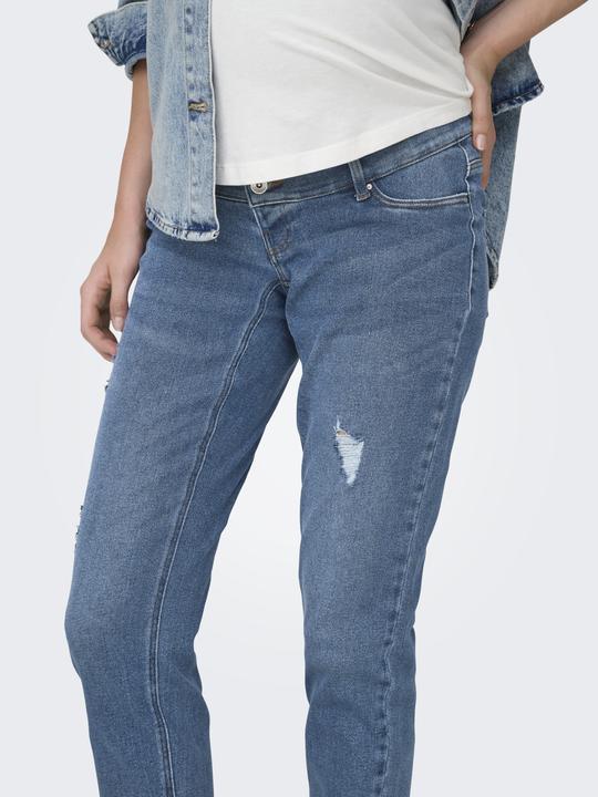 Actual product image Only Maternity Mom OLMCATWALK HIGH WAIST ANKLE DESTROYED Mom Jeans (32)