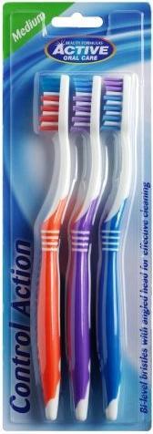 Produktbild Beauty Formulas Active Oral Care - Control Action Toothbrushes Medium 3 Pcs. (3 x)
