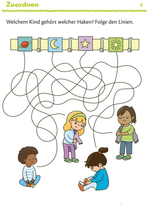 Produktbild Rätseln für Kita-Kinder: Mein bunter Kindergarten-Block: Malen, suchen, zuordnen (Deutsch, Hanna Sörensen, Carmen Eisendle, 2024)