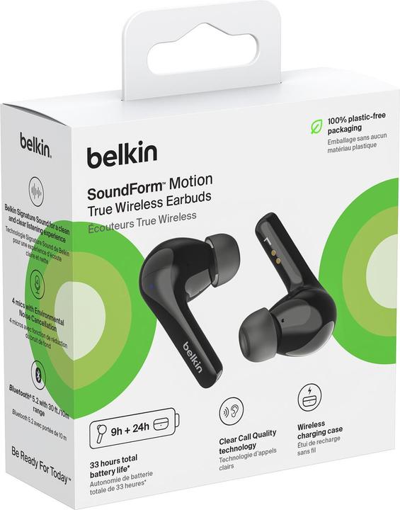 Actual product image Belkin SOUNDFORM Motion True Wireless Earbuds (ANC, 9 h, Cable)