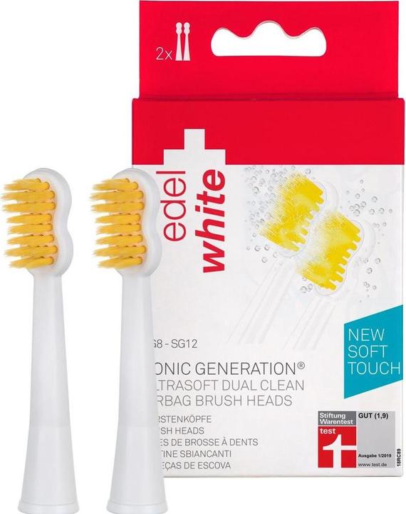 Produktbild Edel + White Dual Clean Ultrasoft Airbag Sonic Ersatzbürstenköpfe (2 x)