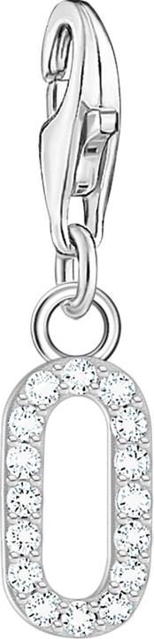 Produktbild Thomas Sabo Charm-Anhänger Zahl 0 mit weissen Steinen Silber (925er Silber)