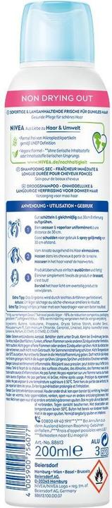 Nährwerte und Zutaten NIVEA Fresh & Mild (200 ml, Trockenshampoo)