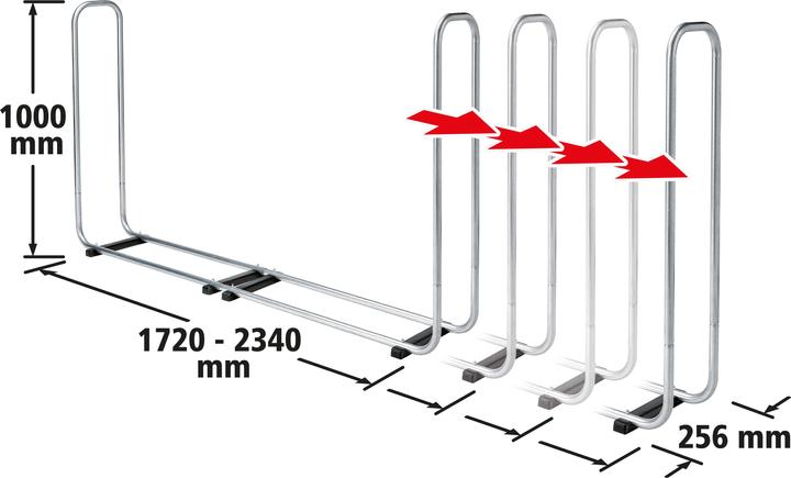 Actual product image wolfcraft Stacking Aid for Firewood (234 x 31 x 104.5 cm)
