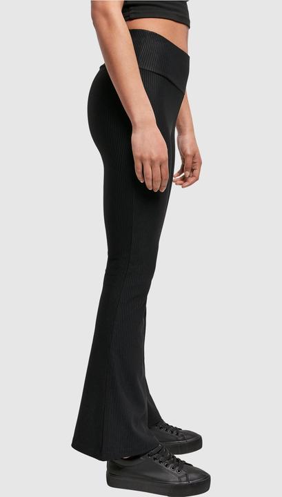 Actual product image Urban Classics Ladies High Waist Rib Boot Cut Leggings (XL)