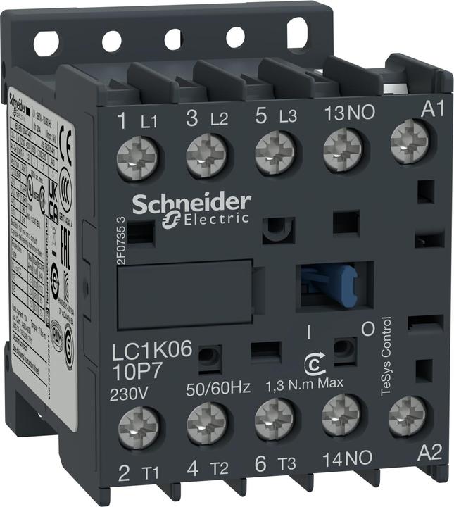 Produktbild Schneider Electric Leistungsschütz 220VAC 2,2kW 6A
