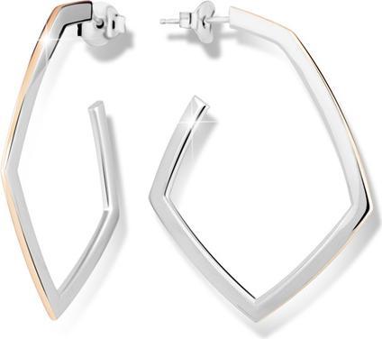 Modesi Silver bicolor earrings M26011