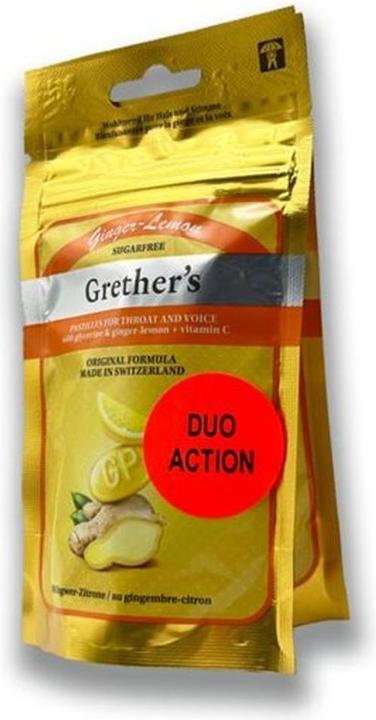 Immagine prodotto Grethers Ginger Lemon Pastillen ohne Zucker DUO 2 Beutel 75 g