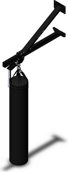 Actual product image Nobu Athletics Pro Wall Mount Punching Bag Holder with Storage Rail