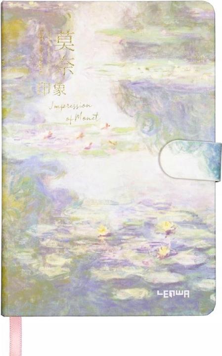 Produktbild Incood Notizbuch mit Verschluss B6/128K Monet Seerosen (Gepunktet, Speziallineatur, Blanko, Kariert, Harter Einband)