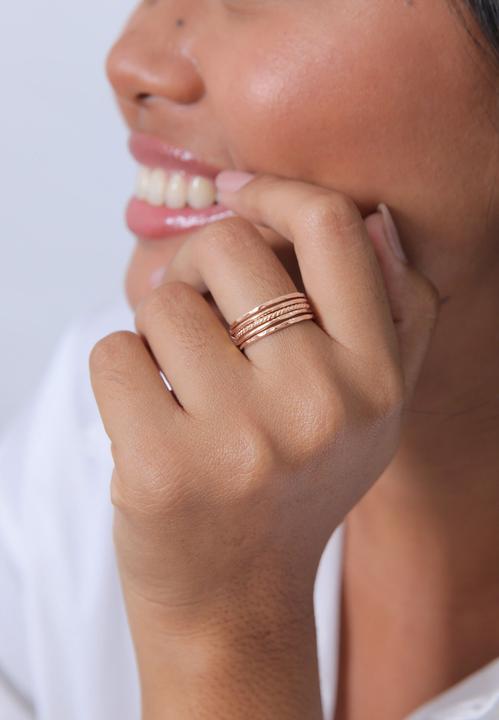 Image du produit Elli Bague à ruban, Geo, Set de bagues (66, Argent 925)