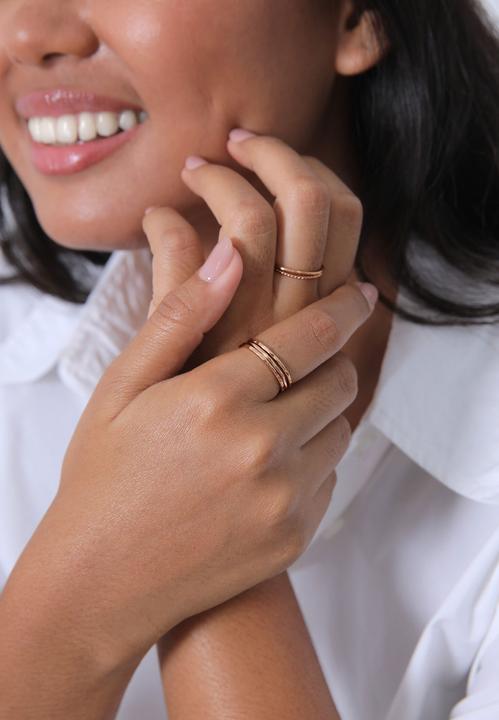 Image du produit Elli Bague à ruban, Geo, Set de bagues (66, Argent 925)