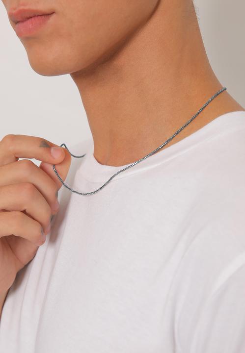 Produktbild Kuzzoi Halskette Herren Basic Kordelkette Gedreht Fein 925 Silber (925er Sterling Silber, 55 cm)