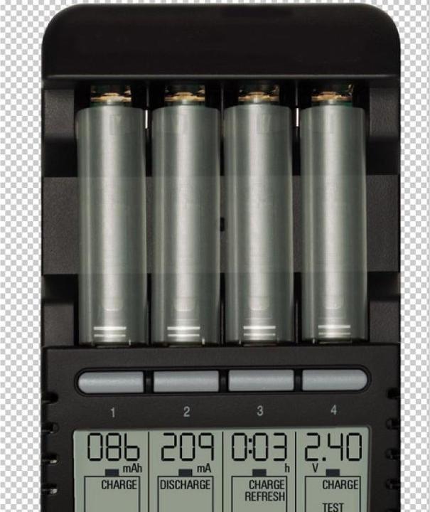 Produktbild AccuCell ALPHA700 Schnellladegerät mit LCD-Display inkl. 4x Sanyo HR-4UTG (4 Stk., AA, 2100 mAh, Ladegerät inkl. Akku)