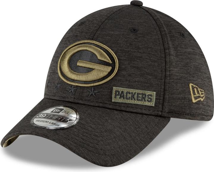Actual product image New Era 39Thirty NFL Salute to Service Green Bay Packers Cap (S, M)