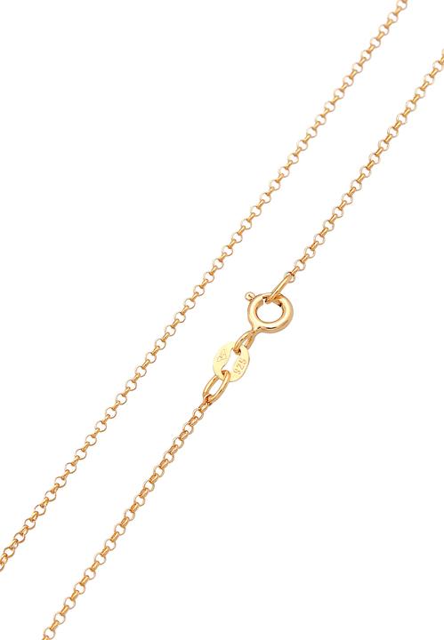 Actual product image Elli Necklace Platelet Vintage Rod Element 925 Silver (925 sterling silver, 45 cm)
