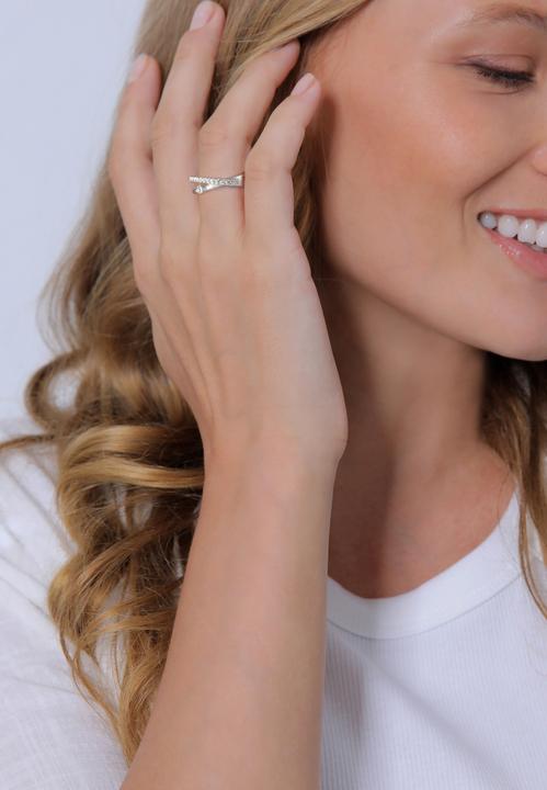 Produktbild Elli Kristall Ring, Twisted (54, 925 Silber)