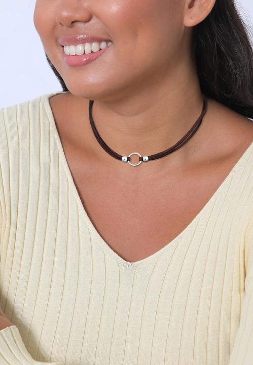 Actual product image Elli Circle (Faux leather, 925 sterling silver, No stone, 36 cm)