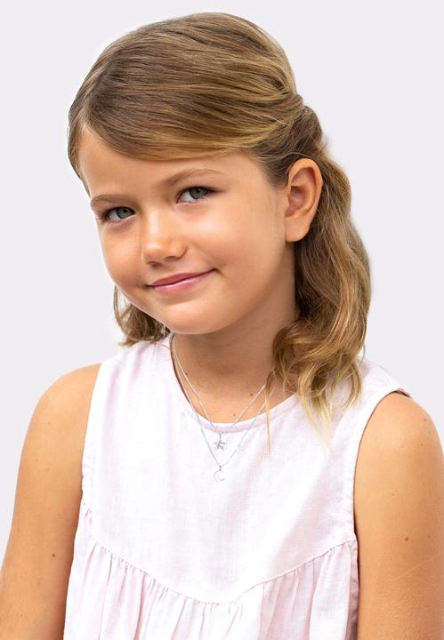 Produktbild Elli Halskette Kids Layer Kristall Stern Halbmond 925 Silber (Glaskristall, 925er Sterling Silber, 36 cm)