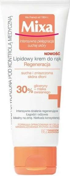 Actual product image Mixa Intensive Care Dry Scores Regenerating Lipid Hand Cream 100ml (100 ml)