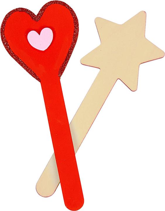 Actual product image Colorations Colouring - DIY wooden stick moulds, 4 designs, 20 pieces.