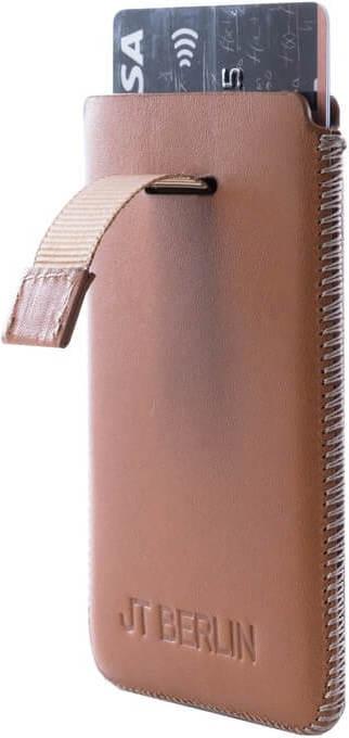 Produktbild JT Berlin 10198 Premium Etui für Kreditkarten Geldkarten Visitenkarten Cognac