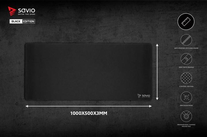 Produktbild Savio Black Edition Precision Control XXL Game Mouse Pad Black (XXL)