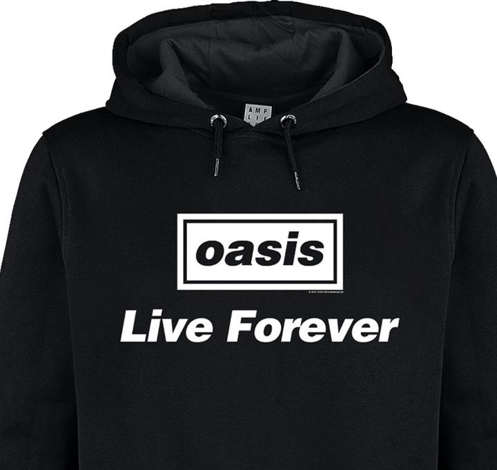 Actual product image Amplified Unisex Adult Live Forever Title Oasis Hoodie (XS)