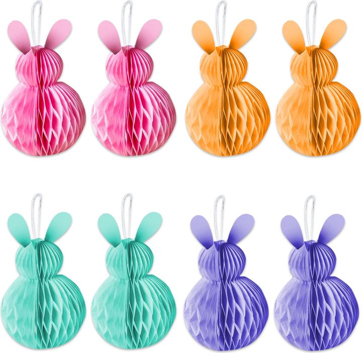 Image du produit Papierdrachen Set de lapins de Pâques (8 x, 10 x 5 cm)