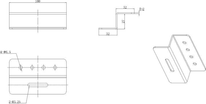 Immagine prodotto Enjoy solar 4 pezzi Supporto per pannello solare in alluminio Z-Holder 100mm