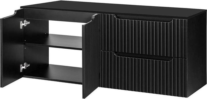 Actual product image En.Casa Waschtisch Skelbolu 160x60x40 cm Schwarz