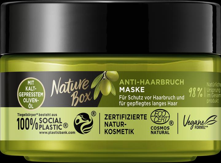 Image du produit Nature Box Masque anti-casse de cheveux à l'huile d'olive (200 ml)