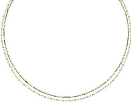 La Petite Story Double Gold Plated Friendship Necklace LPS10ARR10 (Edelstahl, Emaille)