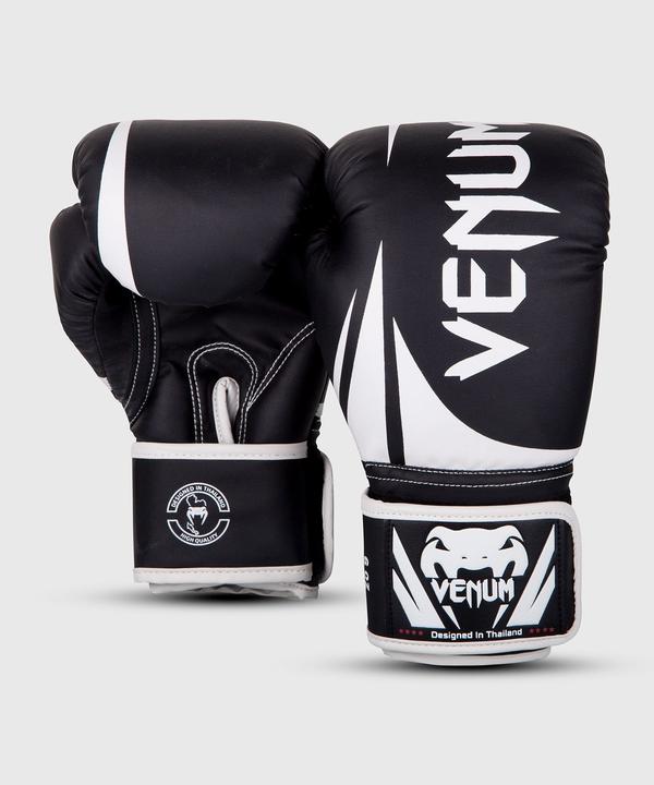 Actual product image Venum Challenger 2.0 Kids Boxing Gloves - Black/White (4 OZ, One size)