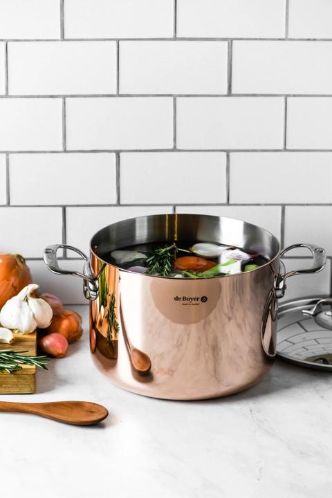 Productafbeelding de Buyer Prima Matera Kookpot Inductie, met Deksel (24 cm, Steelpan, Koper, Roestvrij staal)