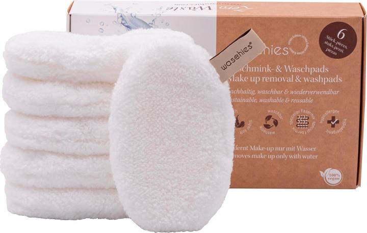 Waschies Pads struccanti bianchi set da 6 (Panni pulizia)