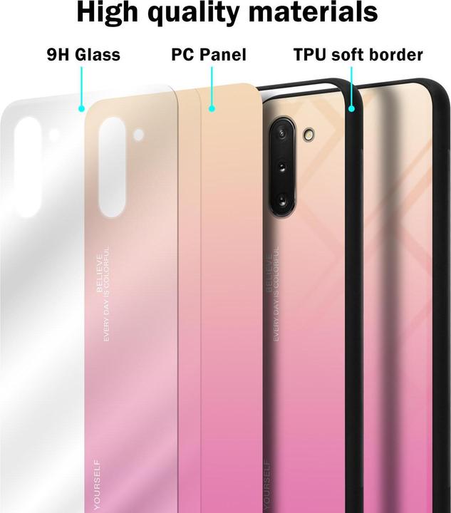 Actual product image Cadorabo TPU 2 colors glass cover (Samsung Galaxy Note 10)