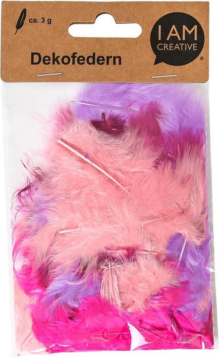 Produktbild Dekofedern, Federn für Dekorationen und zum Basteln, Rosa-Mix, 5 - 8 cm, ca. 3 g
