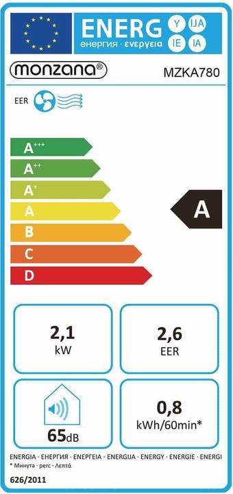 Energy Label Monzana MZKA780 (7000 BTU/h)