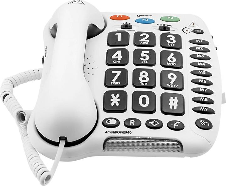 Actual product image Geemarc AmpliPOWER 40 hearing impaired telephone (white)