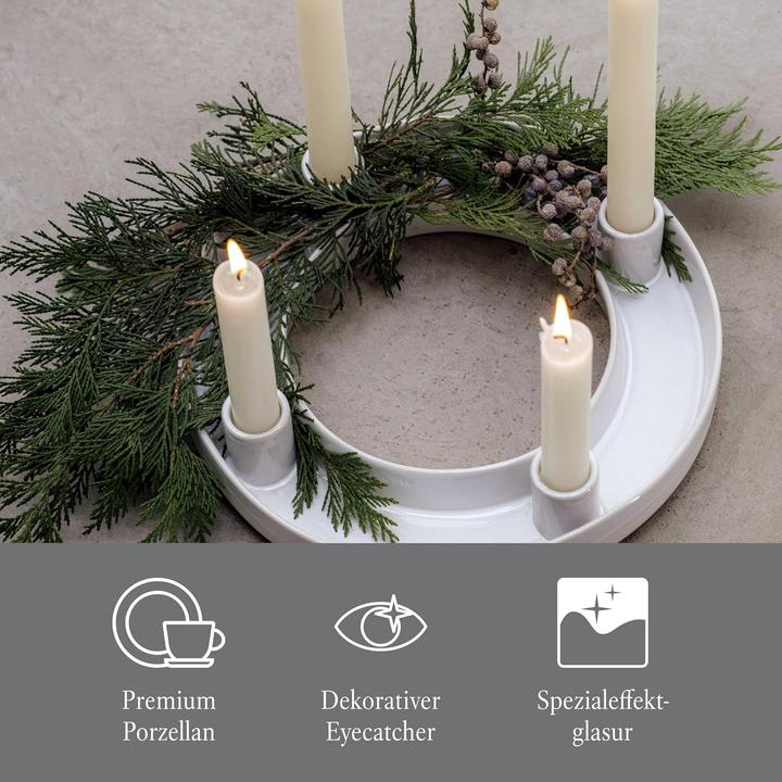 Immagine prodotto Like. by Villeroy & Boch Corona d'Avvento (26,5 x 26,5 x 5,5 cm)