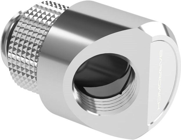 Actual product image Barrow Adapter 45 degrees G1/4 inch male to G1/4 inch female - rotatable, silver