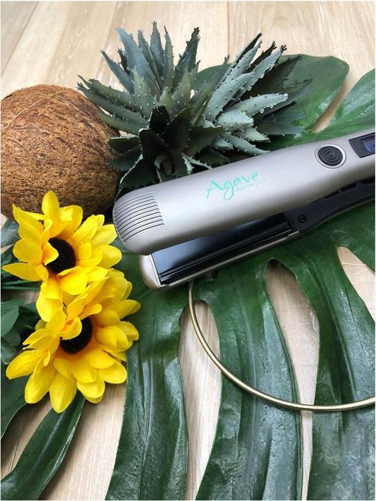Immagine prodotto Agave Healing Oil - Ferro da stiro Pro 1,25"/3,2cm a doppia tensione (Piastra per capelli)