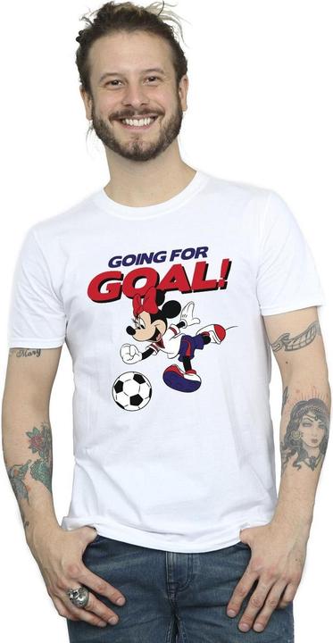 Actual product image Disney Mens Minnie Mouse Going For Goal T-Shirt (XXL)