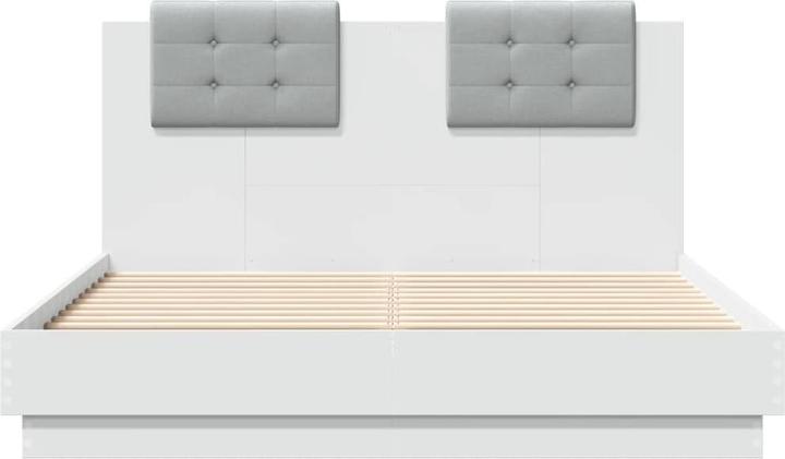 Produktbild VidaXL Bettgestell mit Kopfteil und LED-Leuchten (140 x 190 cm)